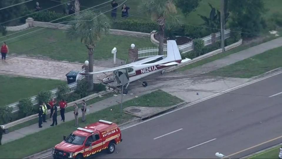 Responders are on scene of a small aircraft down in the roadway in Orange County.