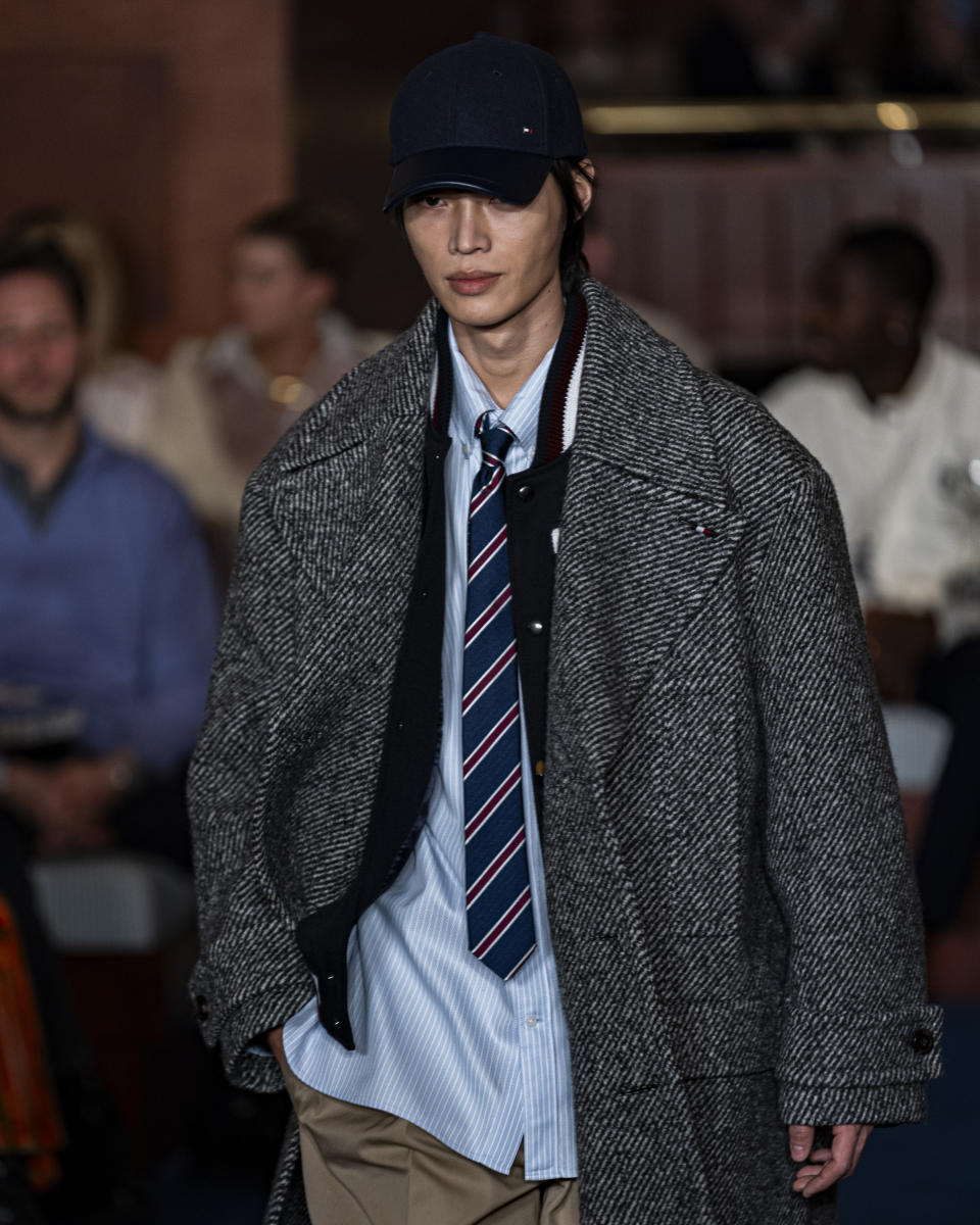 The Tommy Hilfiger collection is modeled during Fashion Week, Friday, Feb. 9, 2024, in New York. (AP Photo/Peter K. Afriyie)