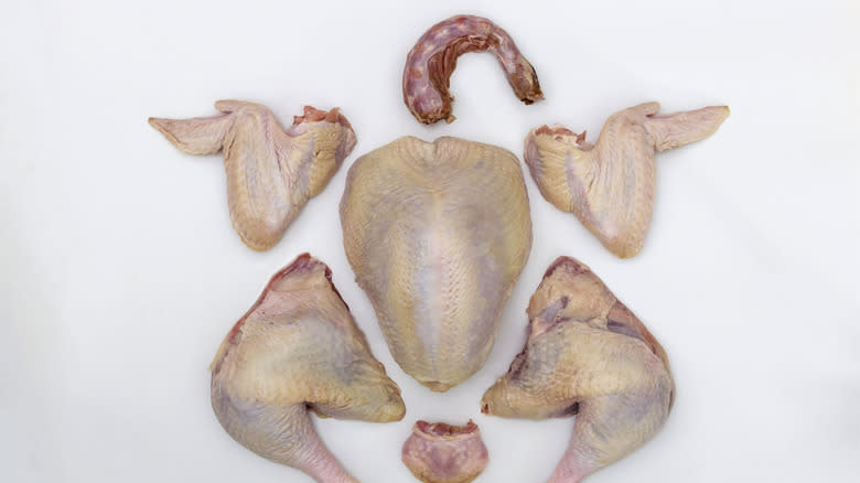 Parts of turkey with neck