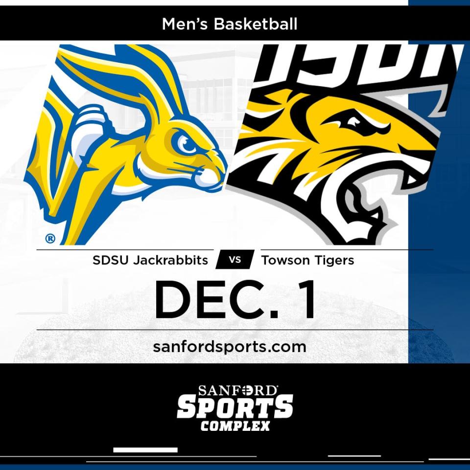 The South Dakota State Jackrabbits will play the Towson Tigers on Dec. 1 in the Sanford Pentagon.