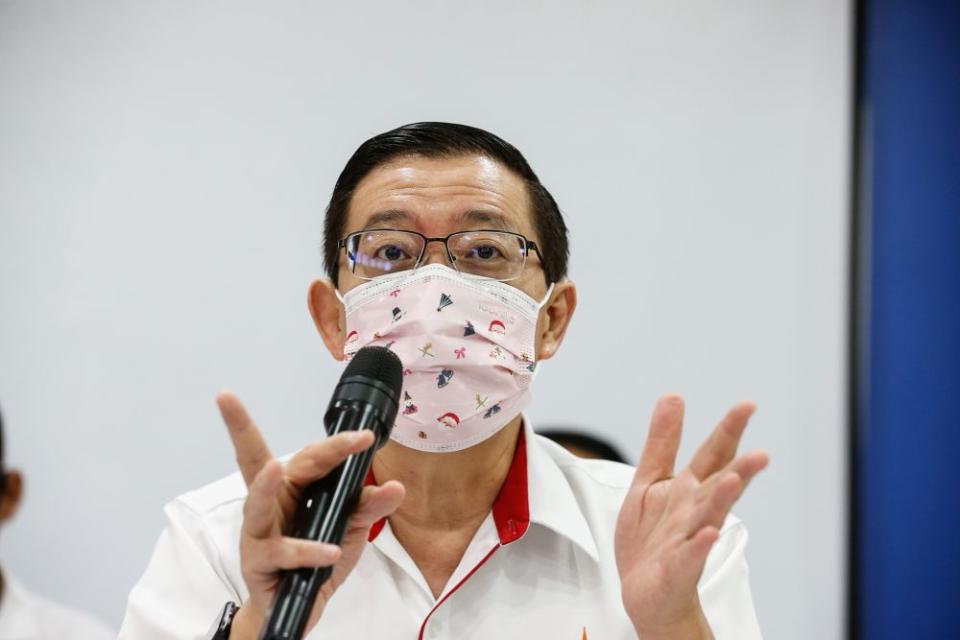 DAP secretary-general Lim Guan Eng speaks during a press conference at Wisma DAP in George Town January 7, 2021. — Picture by Sayuti Zainudin