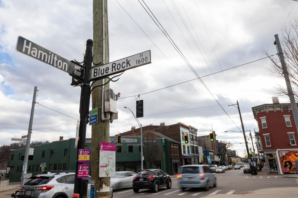 A view of the corner of Blue Rock Street and Hamilton Avenue, known as Knowlton’s Corner in Northside, pictured on Friday, Dec. 16, 2022.