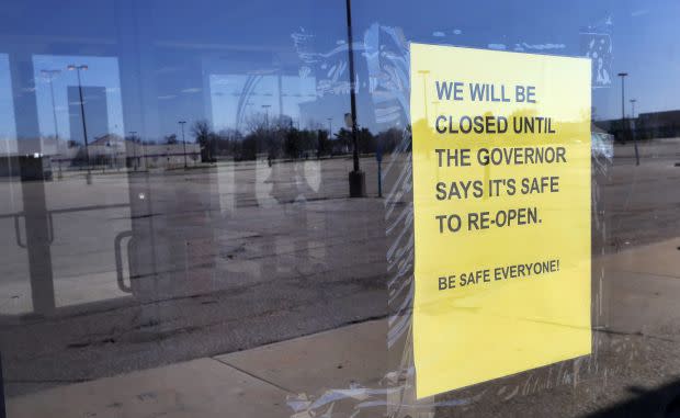 A close for business sign in Detroit