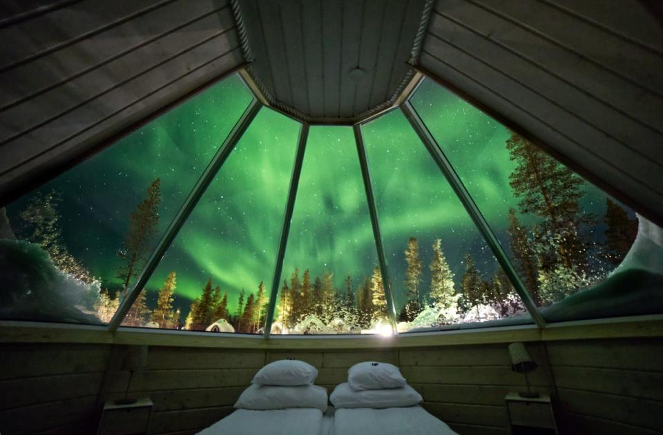 Accommodation has a glass roof for aurora spotting (Felicity Byrnes)
