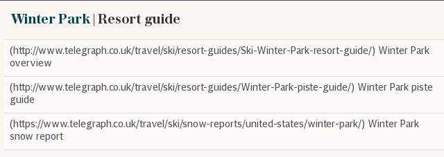 Winter Park | Resort guide