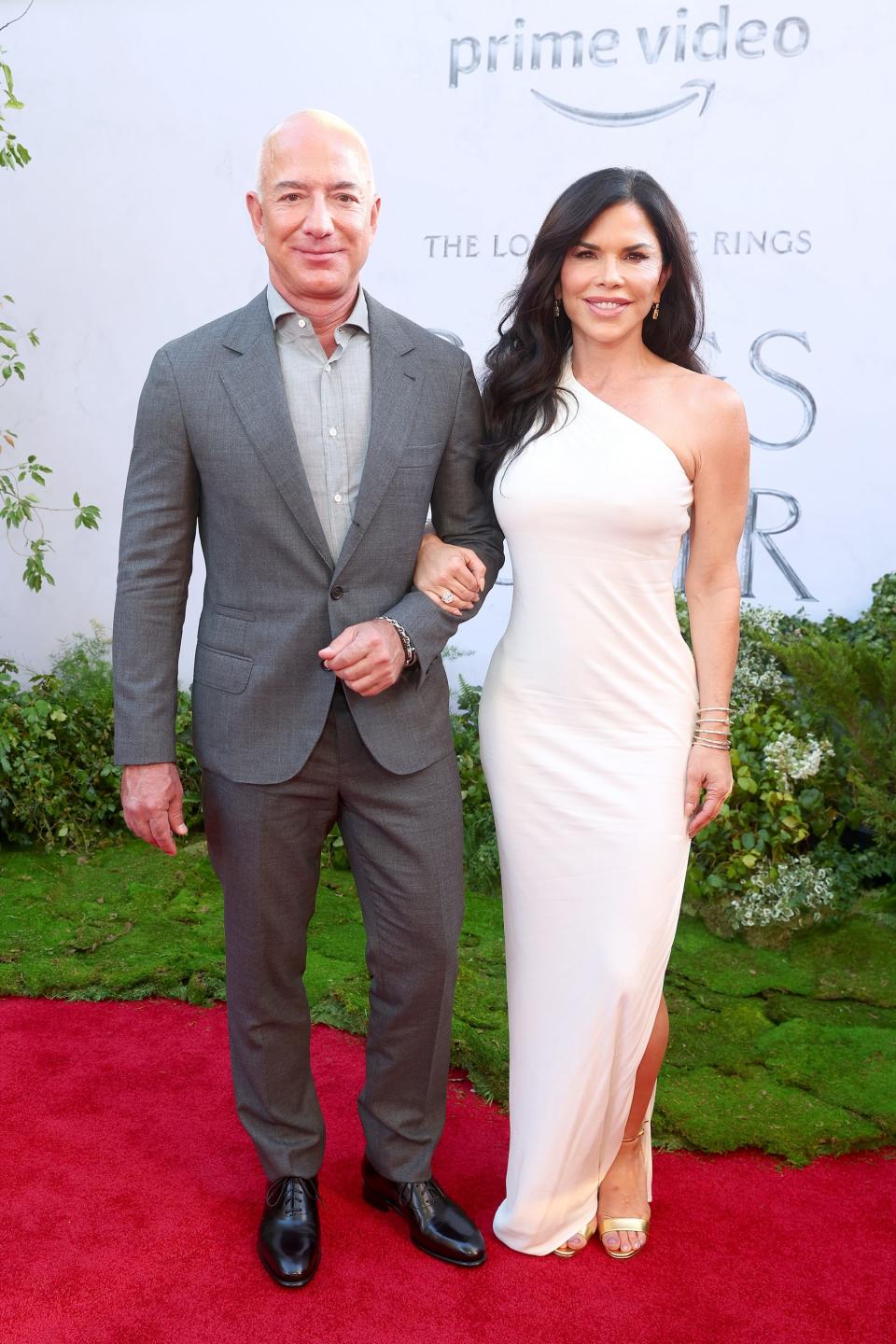 Jeff Bezos and Lauren Sanchez attend the premiere of "The Lord Of The Rings: The Rings Of Power" in August 2022.