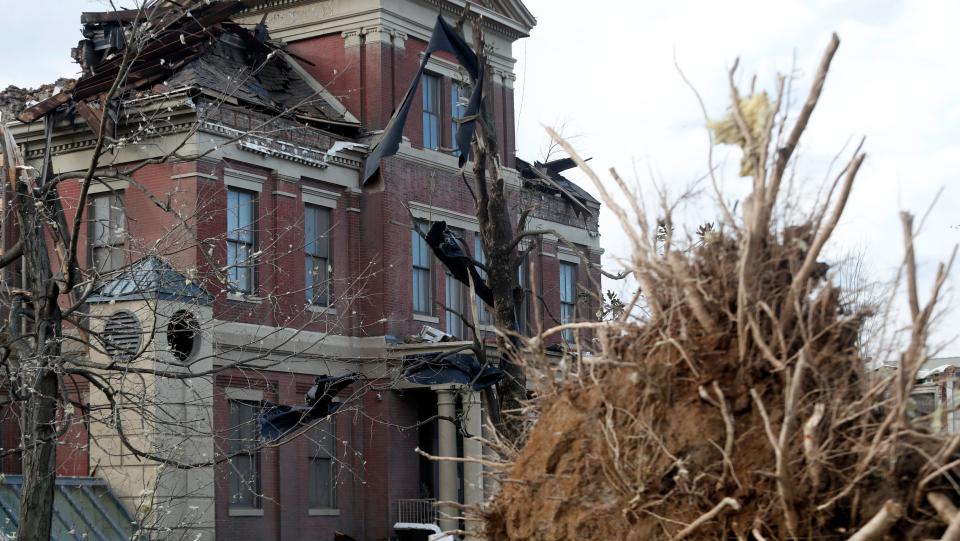 The County Courthouse in Mayfield, Kentucky was destroyed by a tornado.Dec. 11, 2021