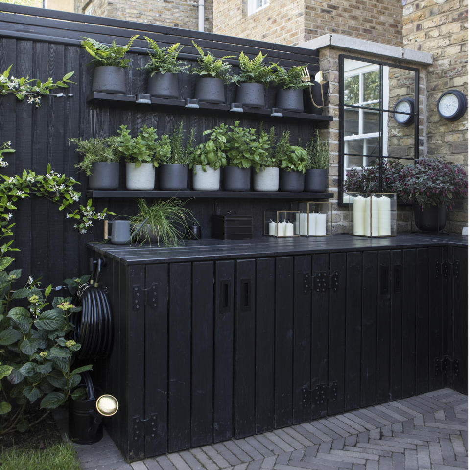 Place shelves on your fence