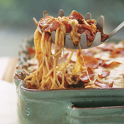 Pizza Spaghetti Casserole