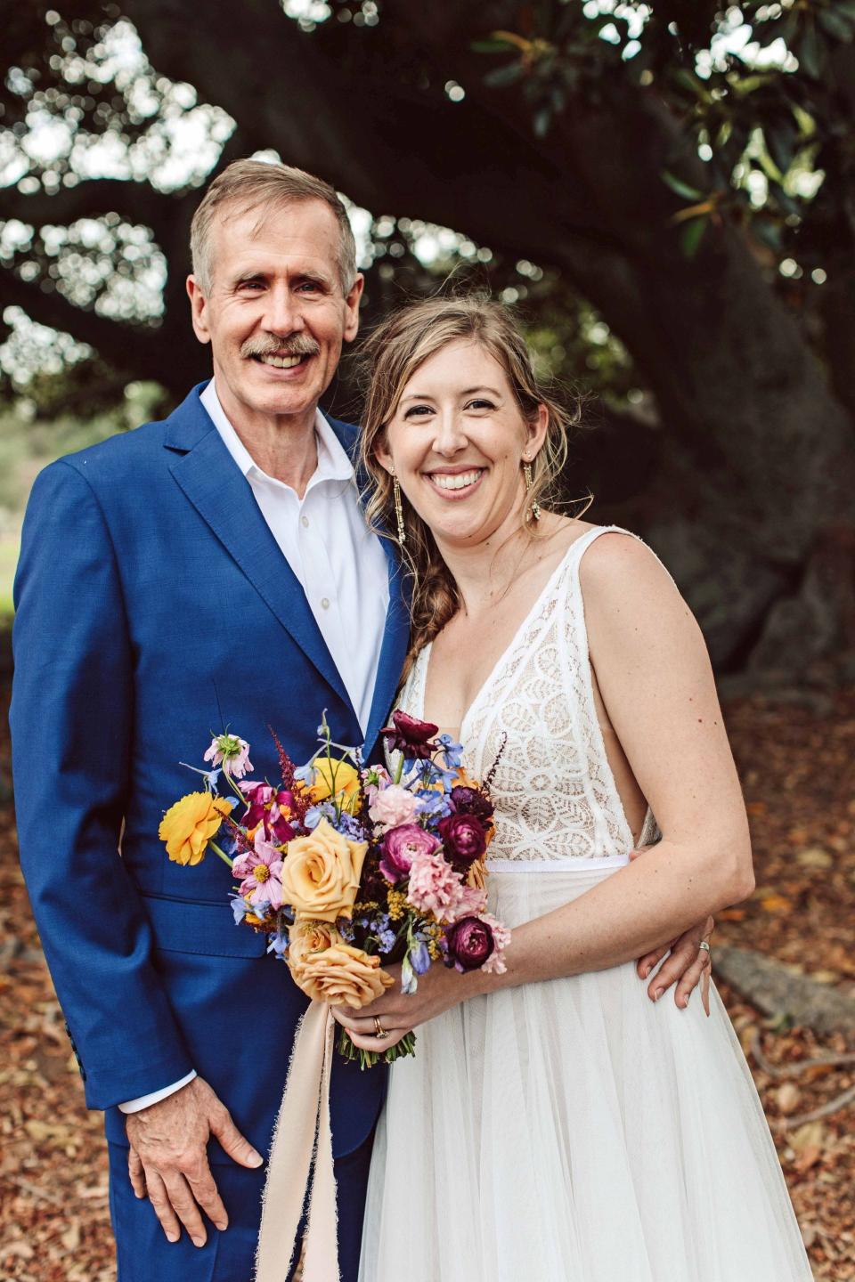 Don Johns with his oldest daughter Nicole at her August 2021 wedding.