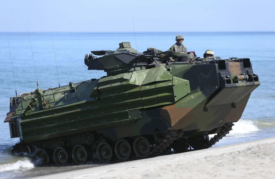 <em>An AAV in the Philippines during Balikatan 2019 (U.S. Marine Corps)</em>