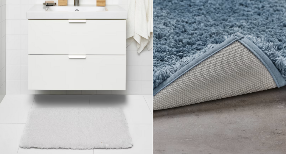 The $29 ALMTJÄRN bath mat from IKEA is available in three colours. Photo: IKEA