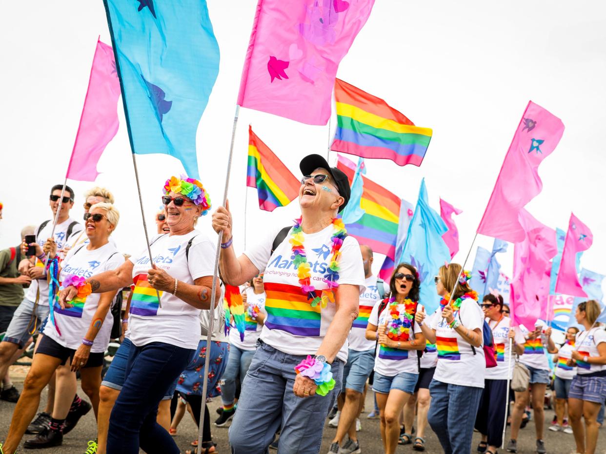 Attendees at Brighton Pride in 2019 (Getty Images)