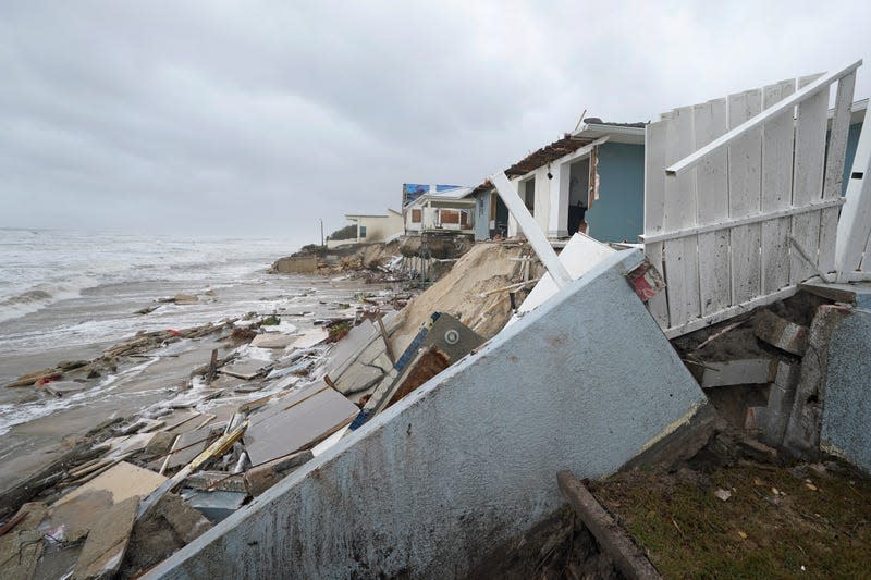 Photo of collapsed houses