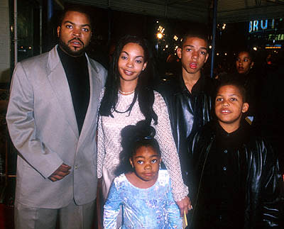 Ice Cube and family at the Mann Village Theater premiere of Warner Brothers' Three Kings