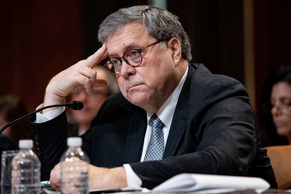 Attorney General William Barr on April 10.  (Anna Moneymaker/Bloomberg)