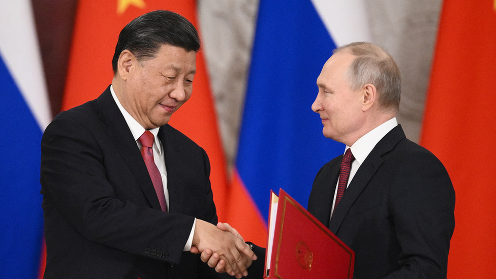 Putin y Xi en Moscú.