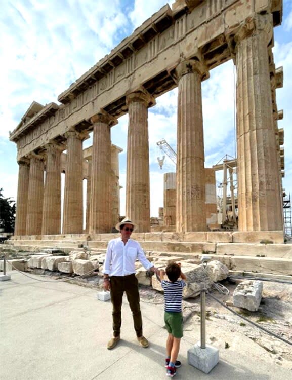 Edoardo Mapelli y su hijo Christopher