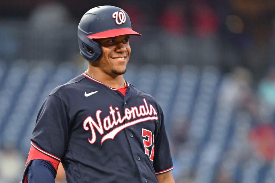Nationals right fielder Juan Soto is not eligible for free agency until after the 2024 season.