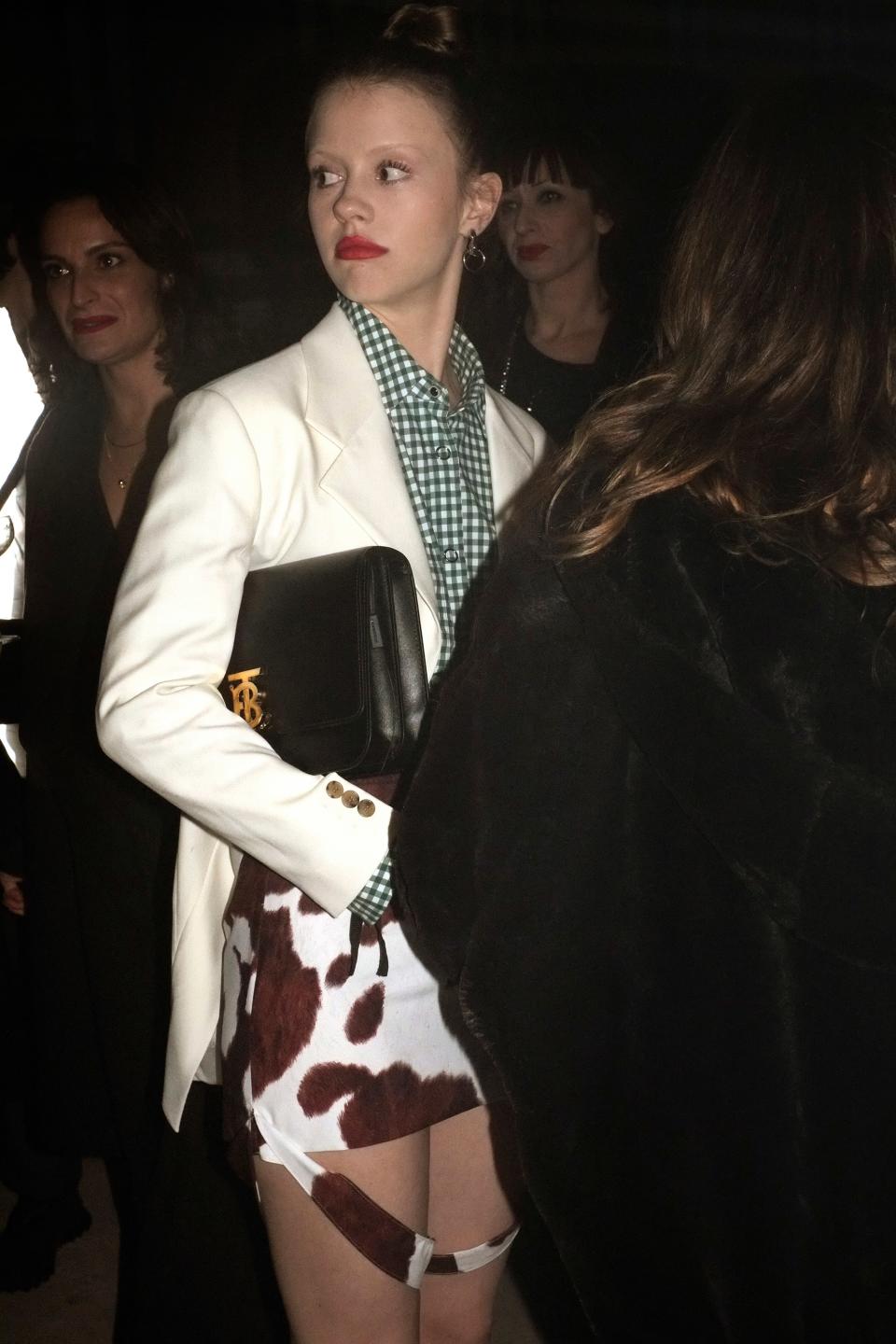 Mia Goth at the Vivienne Westwood x Burberry collaboration party