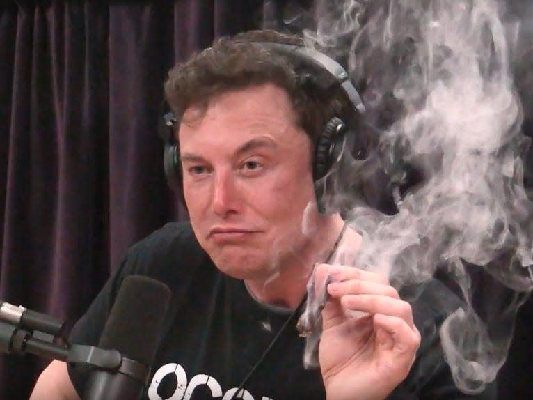 Elon Musk (smoking pot)