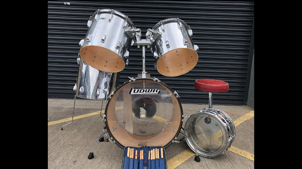 Def Leppard drummer Rick Allen's 1980s chrome-finished Ludwig drum kit