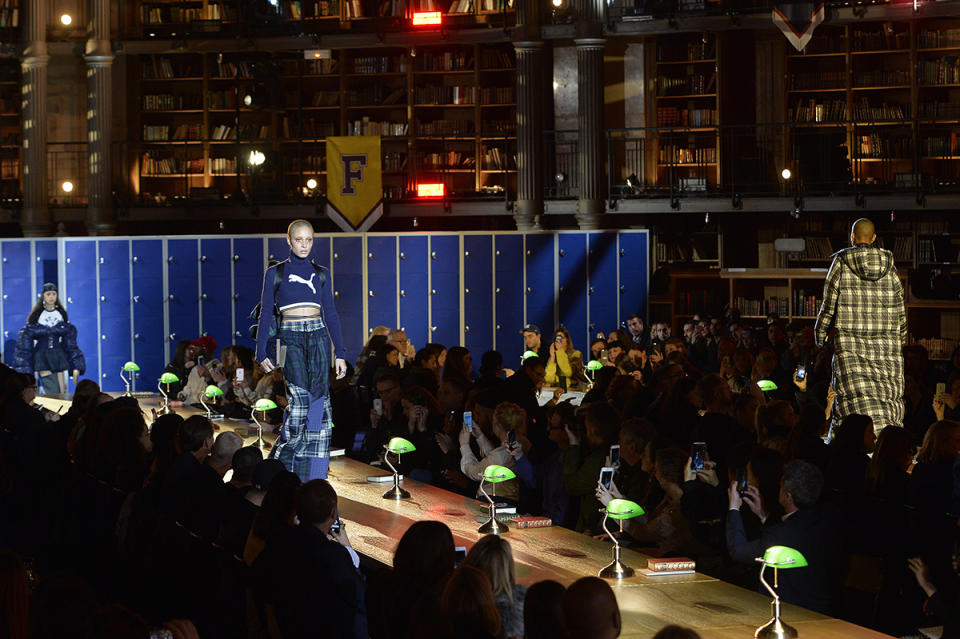 Models walk the runway at the Fenty X Puma by Rihanna Autumn Winter 2017 fashion show during Paris Fashion Week on March 6, 2017 in Paris, France. (Photo: Getty Images)