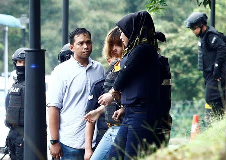 Vietnamese Doan Thi Huong leaves a Sepang court after she was charged with the murder of North Korea Kim Jong Nam, in Malaysia March 1, 2017. REUTERS/Alexandra Radu