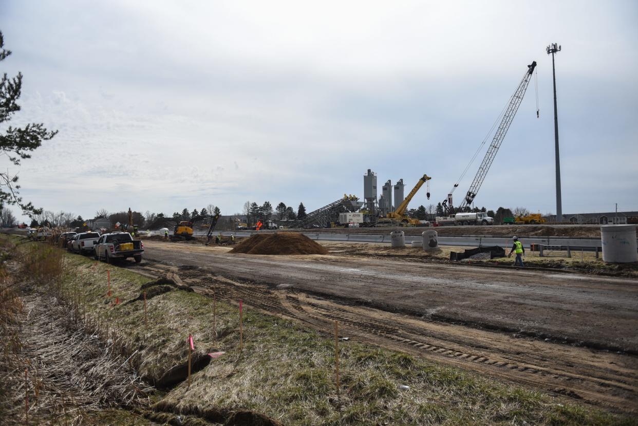 US-127 near Dunckel Road in Lansing seen under construction, Monday, March 25, 2024.