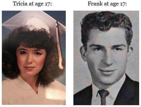 Patricia Miller at 17 and Frank Stanton at age 17.