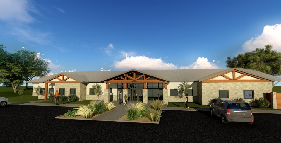 A 3-D colored rendering of the Brown County Humane Society, created by the Shelter Planner of America.