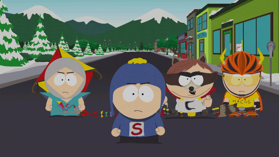 The South Park kids become superheroes in this adventure. (Photo: Ubisoft)