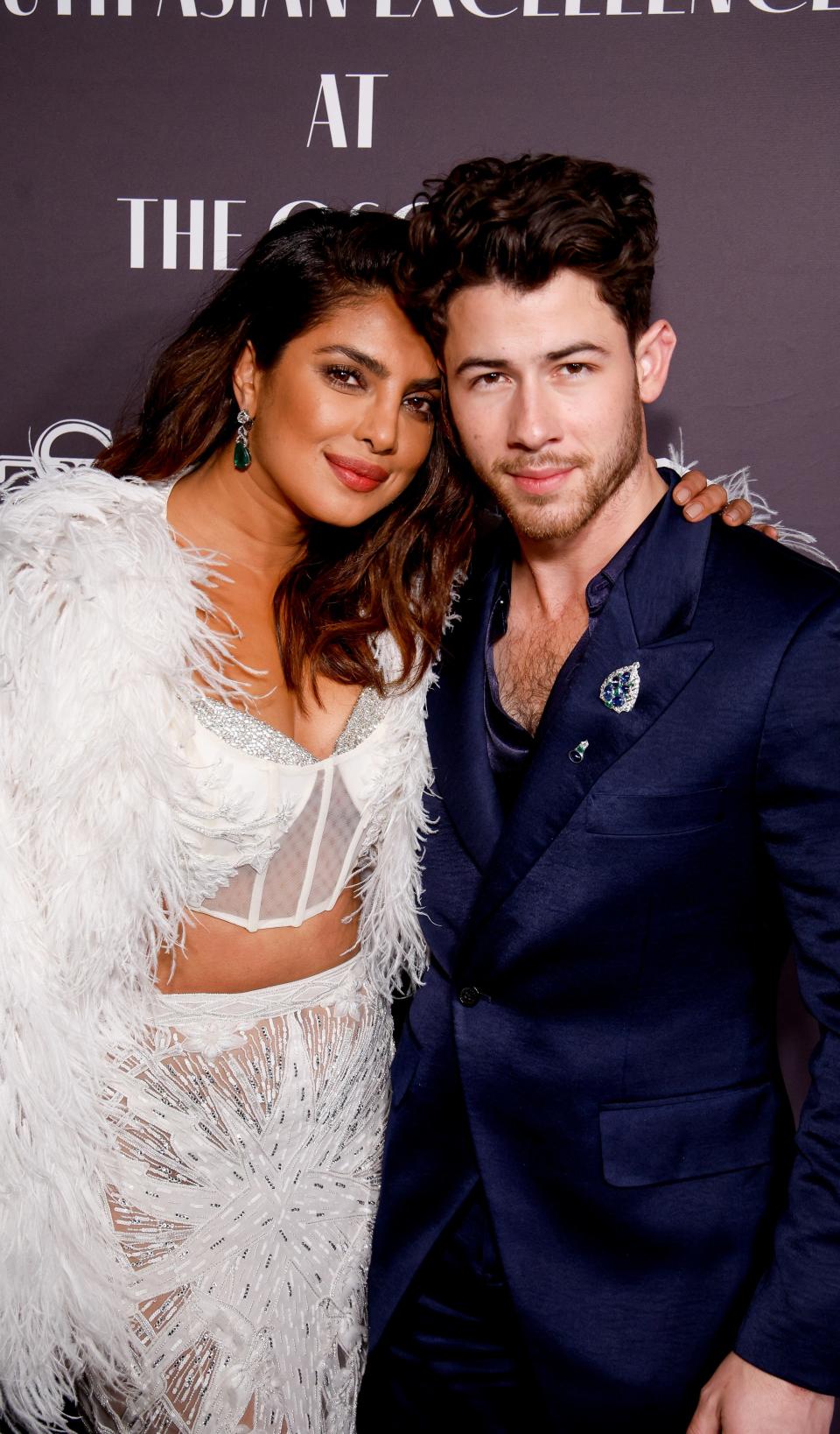 closeup of priyanka and nick