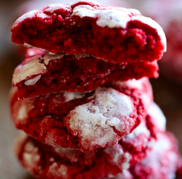 Gooey Red Velvet Butter Cookies