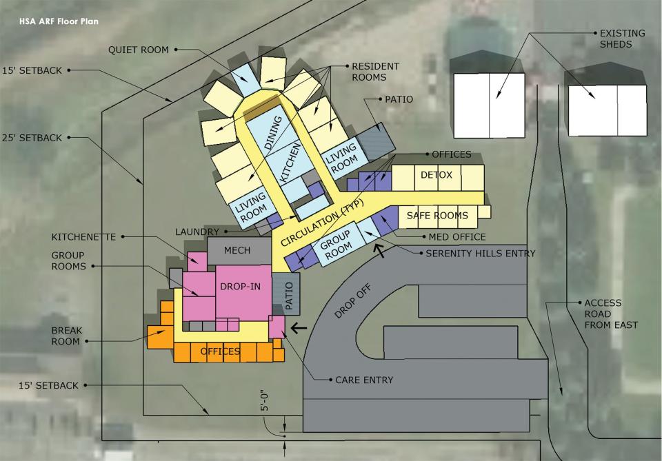 A look at the proposed floor plan for the Appropriate Regional Facility under construction in Watertown.