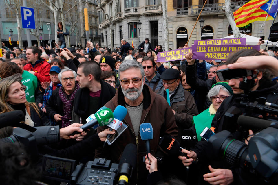 Barcelona: Bilder der Proteste gegen die Festnahme Puigdemonts