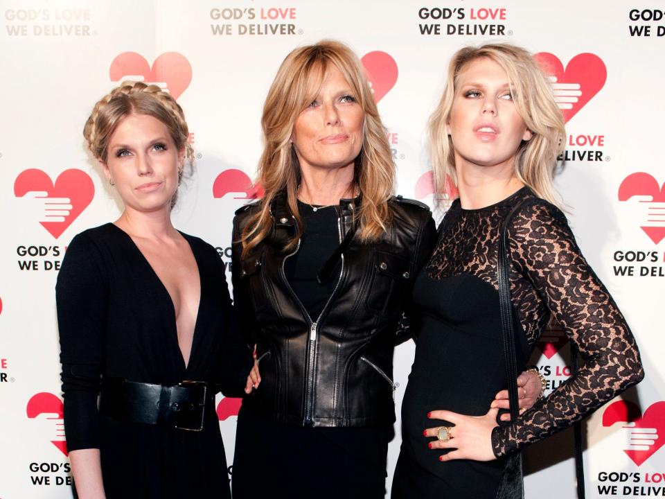 Theodora Richards, Patti Hansen, and Alexandra Richards in New York City in 2012.