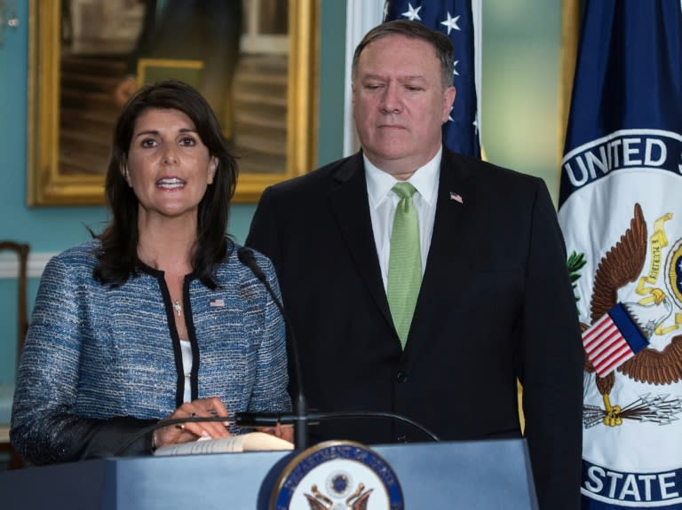 Diplomats from around the world criticised the US withdrawal from the UN Human Rights Council, announced by US Secretary of State Mike Pompeo and US Ambassador to the United Nations Nikki Haley