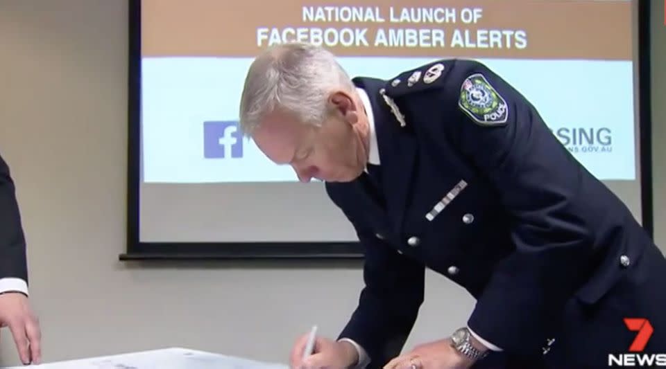 Today police signed off on the Facebook activation of the Amber Alert in Australia. Source: 7 News