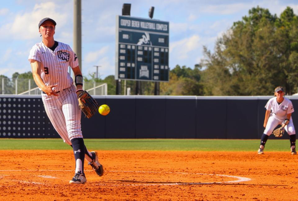 Morgan Clausen of UNF went 2-0 with a save in a three-game series sweep of Central Arkansas last week.