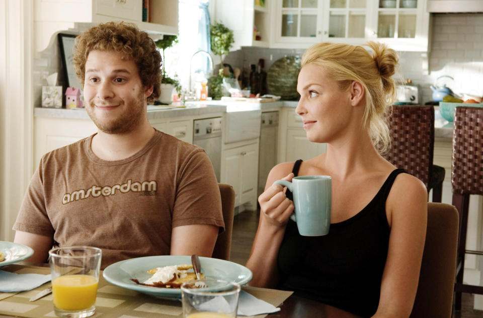 couple having breakfast at the kitchen table