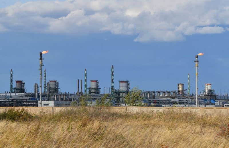 FILE PHOTO: A view shows a gas processing plant in Orenburg Region