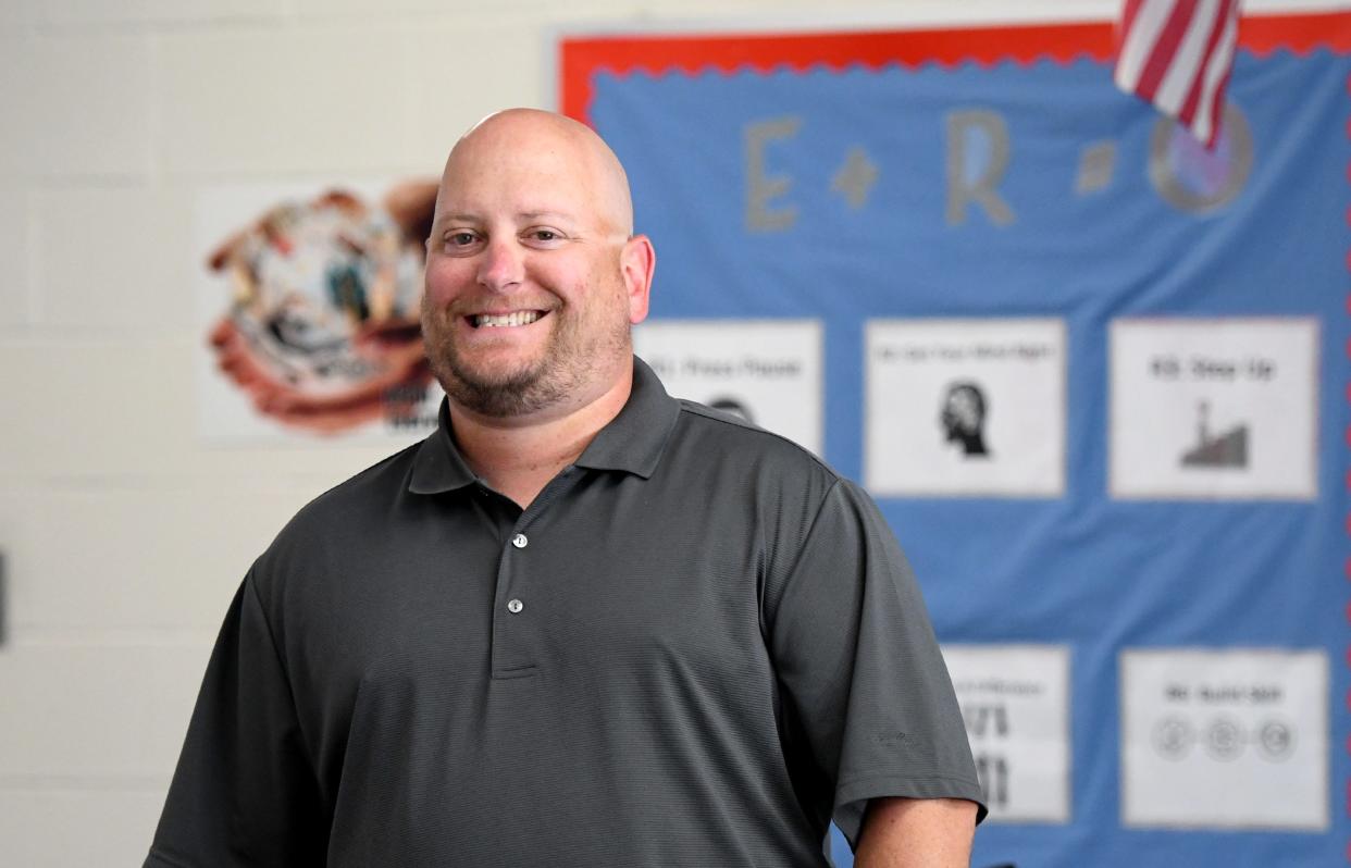 September Teacher of the Month, Joe Maiorana,  sixth-grade math teacher at Alliance Middle School.   Wednesday, Sept. 06, 2023.