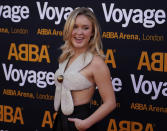 Zara Larsson arrives for the ABBA Voyage concert at the ABBA Arena in London, Thursday May 26, 2022. ABBA is releasing its first new music in four decades, along with a concert performance that will see the "Dancing Queen" quartet going entirely digital. The virtual version of the band will begin a series of concerts on Thursday. (AP Photo/Alberto Pezzali)