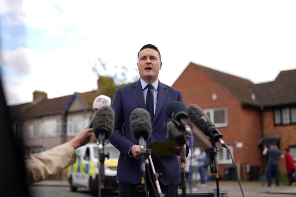 The MP for Ilford North, Wes Streeting, speaking in Hainault (PA)