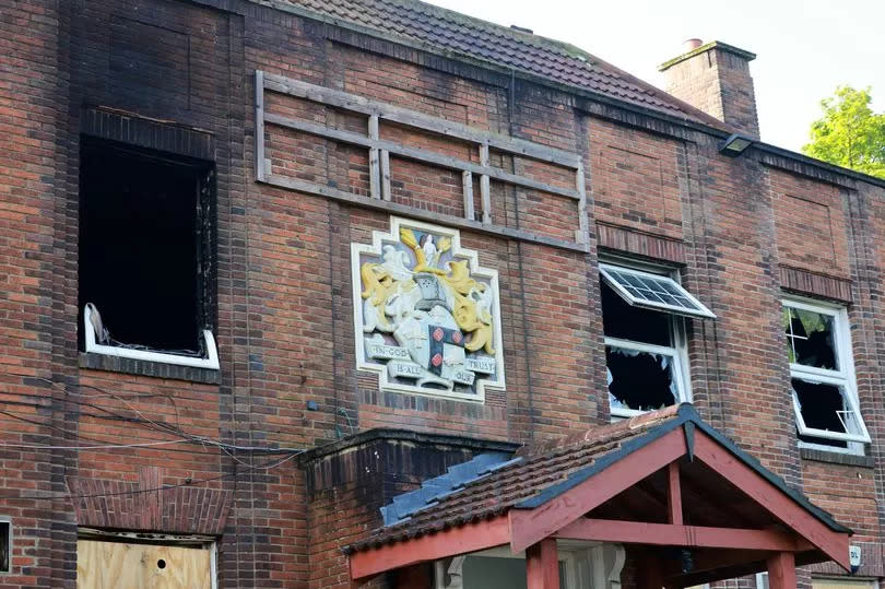 The scene after a fire at the Simonside Arms in South Shields.