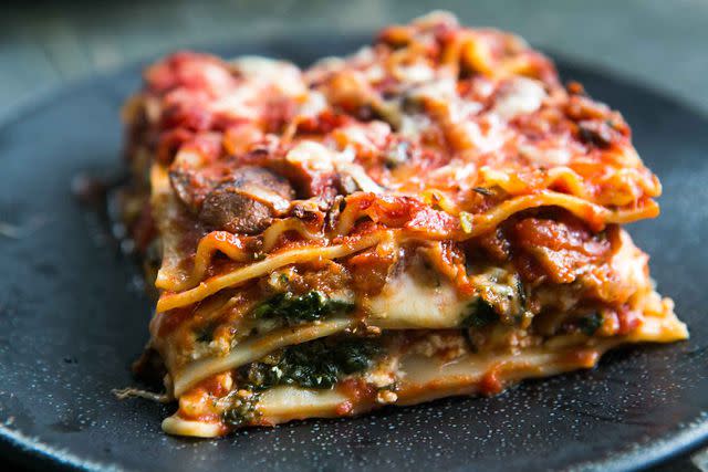 Vegetarian Spinach and Mushroom Lasagna