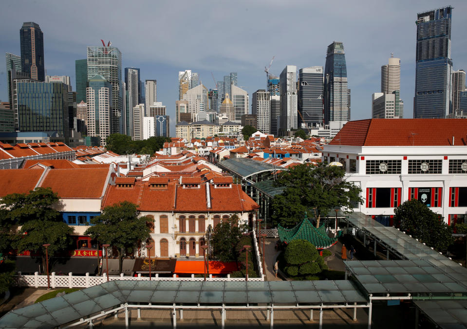 FILE PHOTO: A general view of the skyline of the central business district in Singapore June 29, 2016. REUTERS/Edgar Su/File Picture