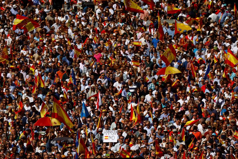 Spain's opposition People's Party holds a rally against a possible amnesty for Catalan separatist leaders, Madrid