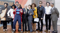 <p>Group shot! Roker may be recovering from knee surgery, but that didn’t stop him from going full Steve Urkel — suspenders, snorts, and all. And Daly obviously wasn’t content with playing the younger <i>TRL</i> version of himself, so he had to ride onto Rockefeller Plaza on a motorcycle and make his debut as <i>The Terminator</i>. (Photo: Nate Congleton/NBC) </p>